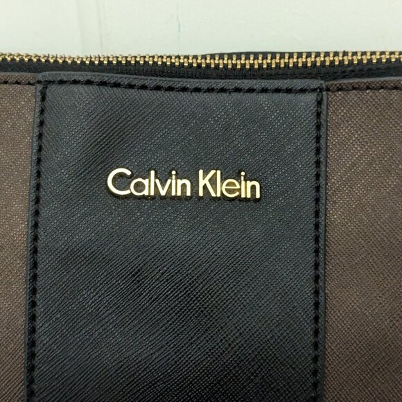 Calvin Klein Ck Must Monogram Recycled Crossbody Bag In Brown Black . Great Cond - Picture 7 of 14